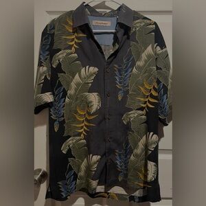 Tommy Bahama Blue and Green Floral Shirt